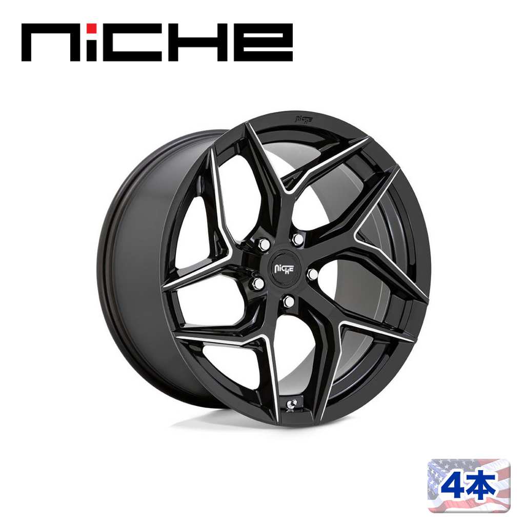 【NICHE（ニッチェ）日本総代理店】20インチアルミホイール 4本汎用 M266 TORSION グロスブラックミルド20&times;10.5J 5H 115 +20 CB71.5｜USATIRESHOP