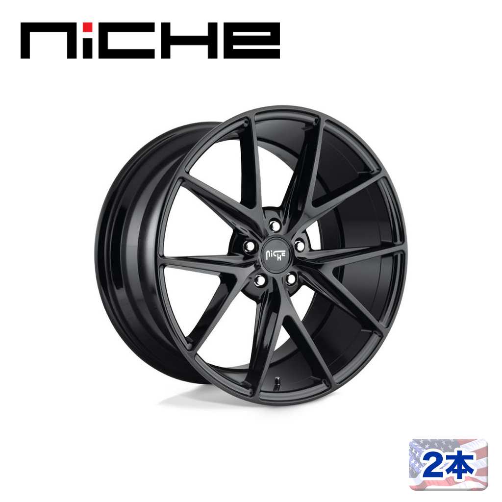 【NICHE(ニッチェ)日本総代理店】20インチアルミホイール 2本汎用 M119 MISANO グロスブラック20×10J 5H 114.3 +40 CB72.56|USATIRESHOP