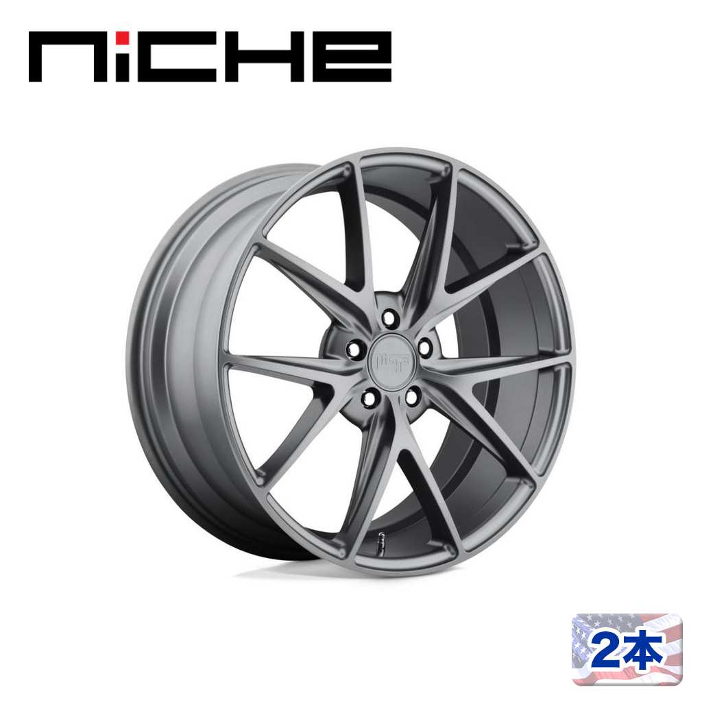 【NICHE(ニッチェ)日本総代理店】20インチアルミホイール 2本汎用 M116 MISANO マットガンメタル20×9J 5H 112 +38 CB66.56|USATIRESHOP