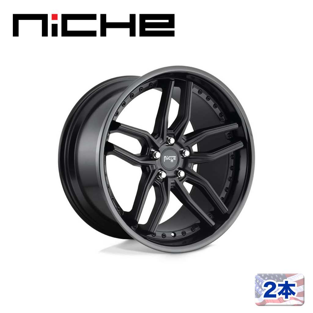 【NICHE(ニッチェ)日本総代理店】20インチアルミホイール 2本汎用 M194 METHOS グロスブラック/マットブラック20×9J 5H 114.3 +35 CB72.56|USATIRESHOP