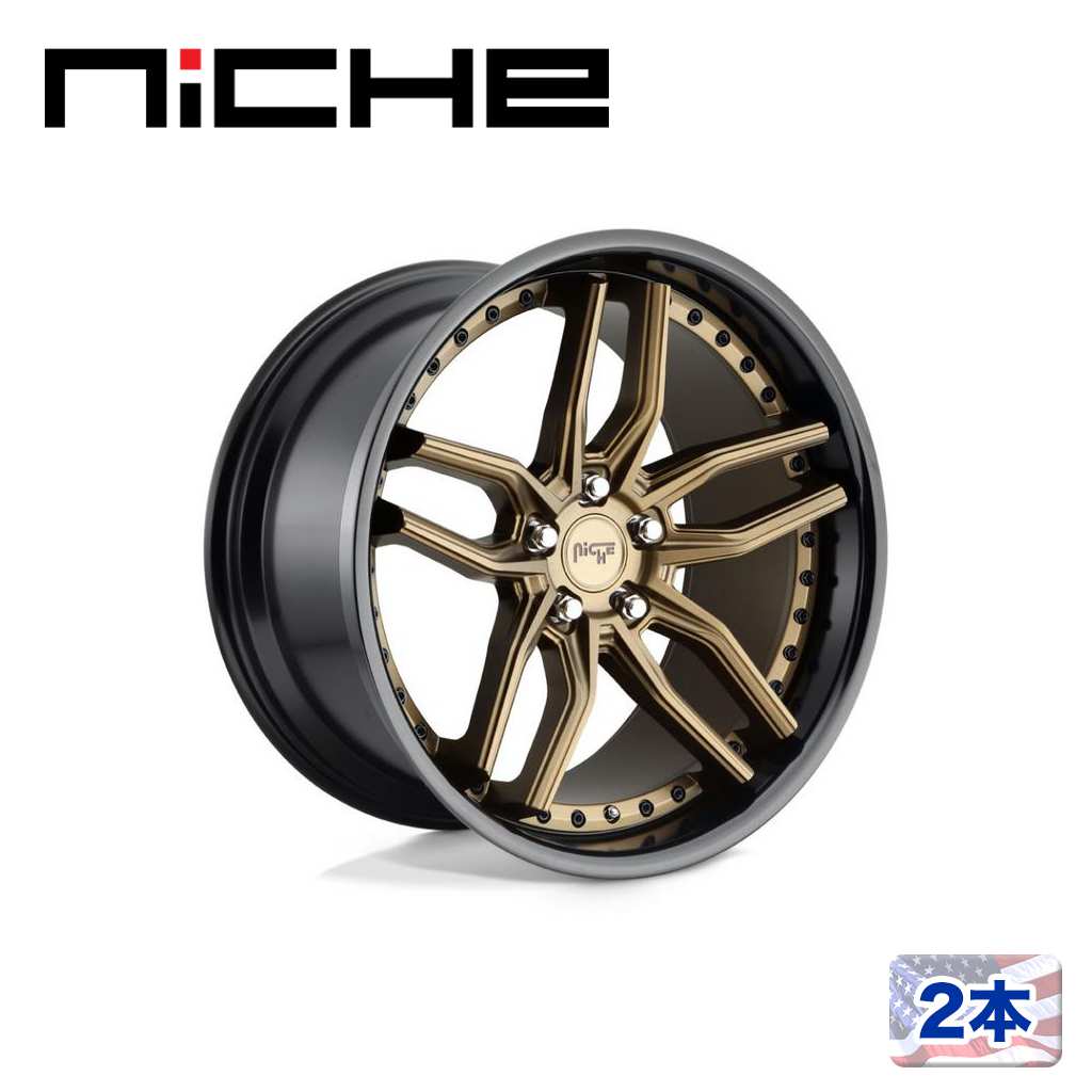【NICHE(ニッチェ)日本総代理店】20インチアルミホイール 2本汎用 M195 METHOS マットブロンズ ブラックビーズリング20×10.5J 5H 115 +20 CB71.5|USATIRESHOP
