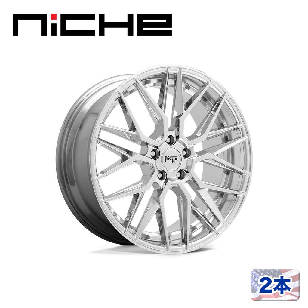 【NICHE（ニッチェ）日本総代理店】18インチアルミホイール 2本汎用 M249 GAMMA クローム18&times;8J 5H 120 +40 CB72.56｜USATIRESHOP