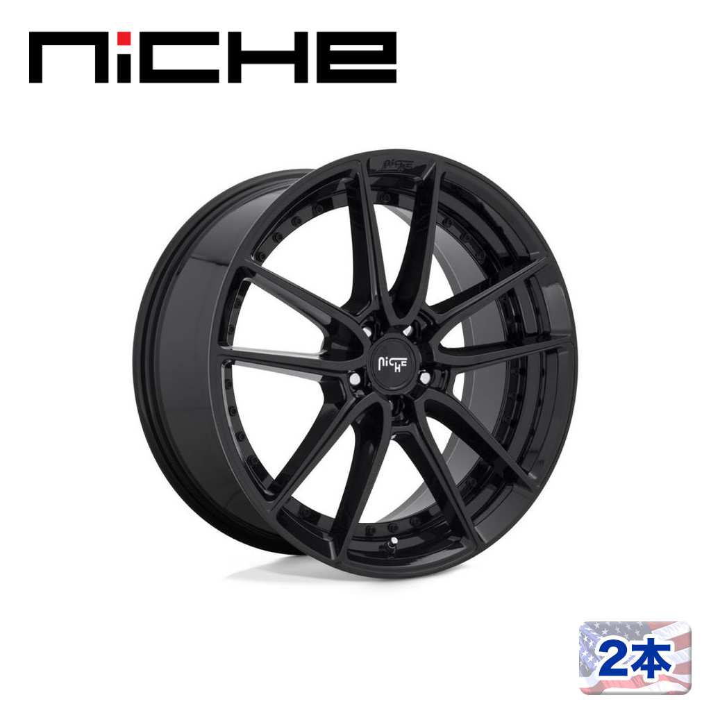 【NICHE（ニッチェ）日本総代理店】18インチアルミホイール 2本汎用 M223 DFS グロスブラック18&times;8J 5H 114.3 +30 CB72.56｜USATIRESHOP