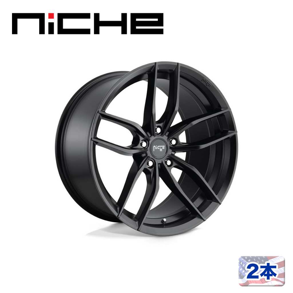 【NICHE（ニッチェ）日本総代理店】18インチアルミホイール 2本汎用 M203 VOSSO マットブラック18&times;8J 5H 108 +40 CB72.56｜USATIRESHOP