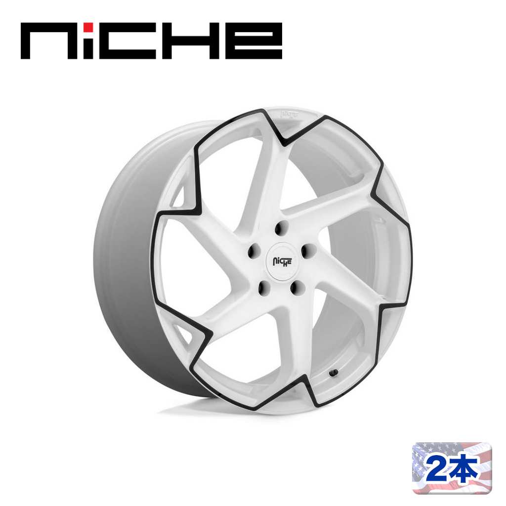 【NICHE（ニッチェ）日本総代理店】20インチアルミホイール 2本汎用 M257 FLASH グロスホワイトW/ブラック20&times;10.5J 5H 114.3 +40 CB72.56｜USATIRESHOP 87,423円