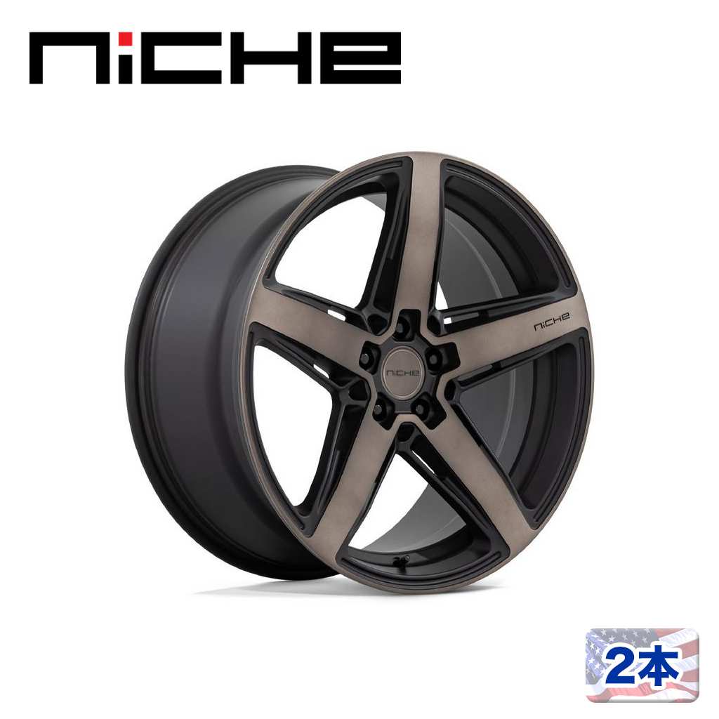 【NICHE（ニッチェ）日本総代理店】20インチアルミホイール 2本汎用 M271 TERAMO マットブラックW/ダブルダークティント20&times;11J 5H 120 +43 CB72.56｜USATIRESHOP