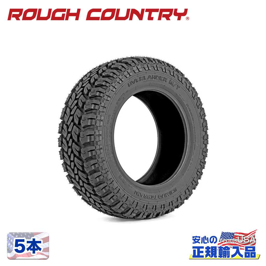 【ROUGH COUNTRY(ラフカントリー)輸入総代理店】 22インチタイヤ 5本 OVERLANDER M/T 35X12.50R22 ラジアルタイヤ ブラックレター [35 12.50 22 35-12.50 22] MT M/T マッドテレーン 汎用 196,500円