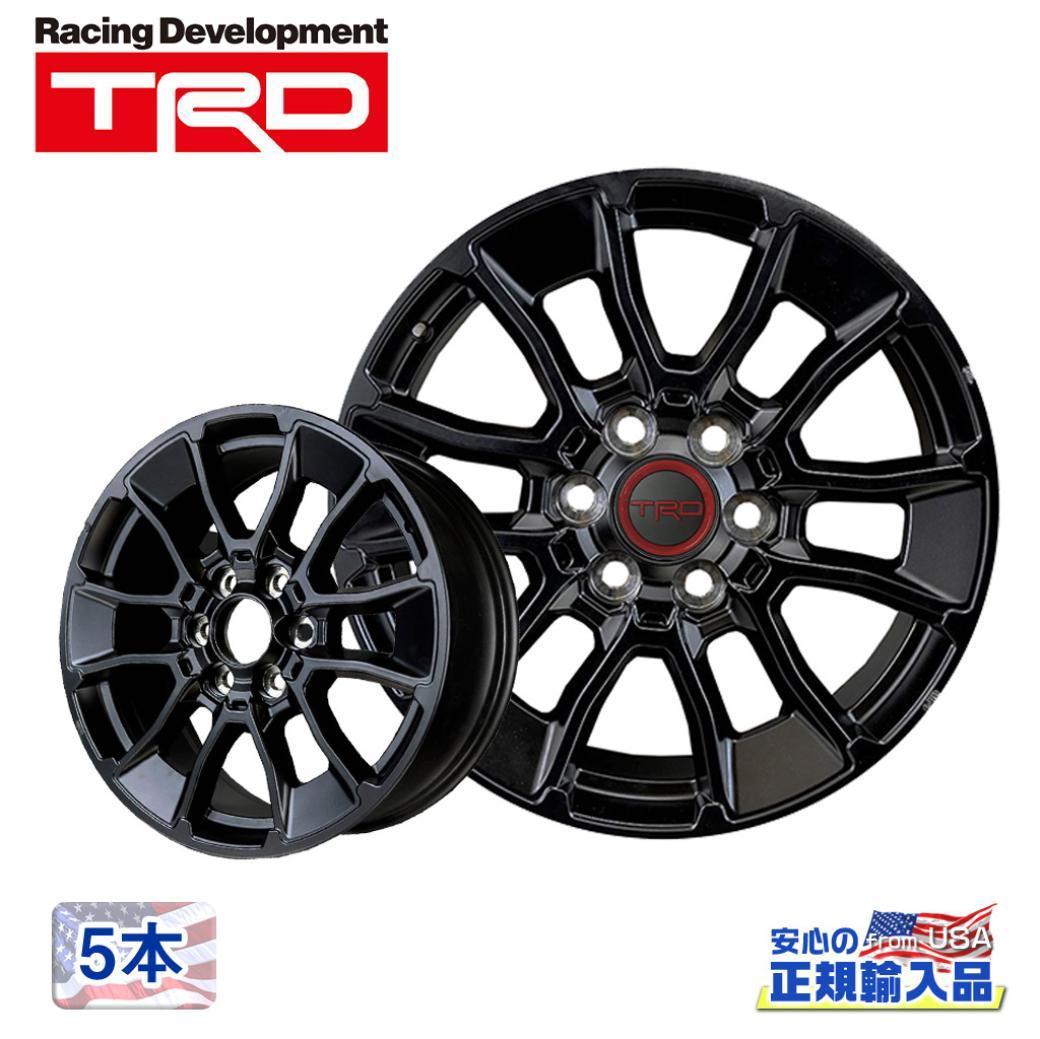 【TRD(ティーアールディー)正規品】 20インチアルミホイール 5本セット 20×8.5 6H139.7 +50 ブラック 汎用