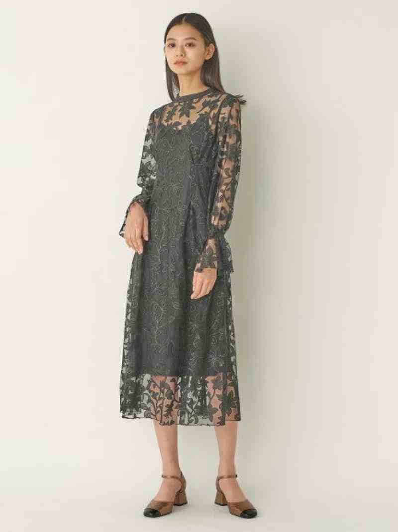 激安ブランド 2wayチュール刺繍ワンピース Lily Brown リリーブラウン ワンピース ロングワンピース マキシワンピース ホワイト ブラック イエロー Rakuten Fashion 激安特価 Www Chemo Commerce Com