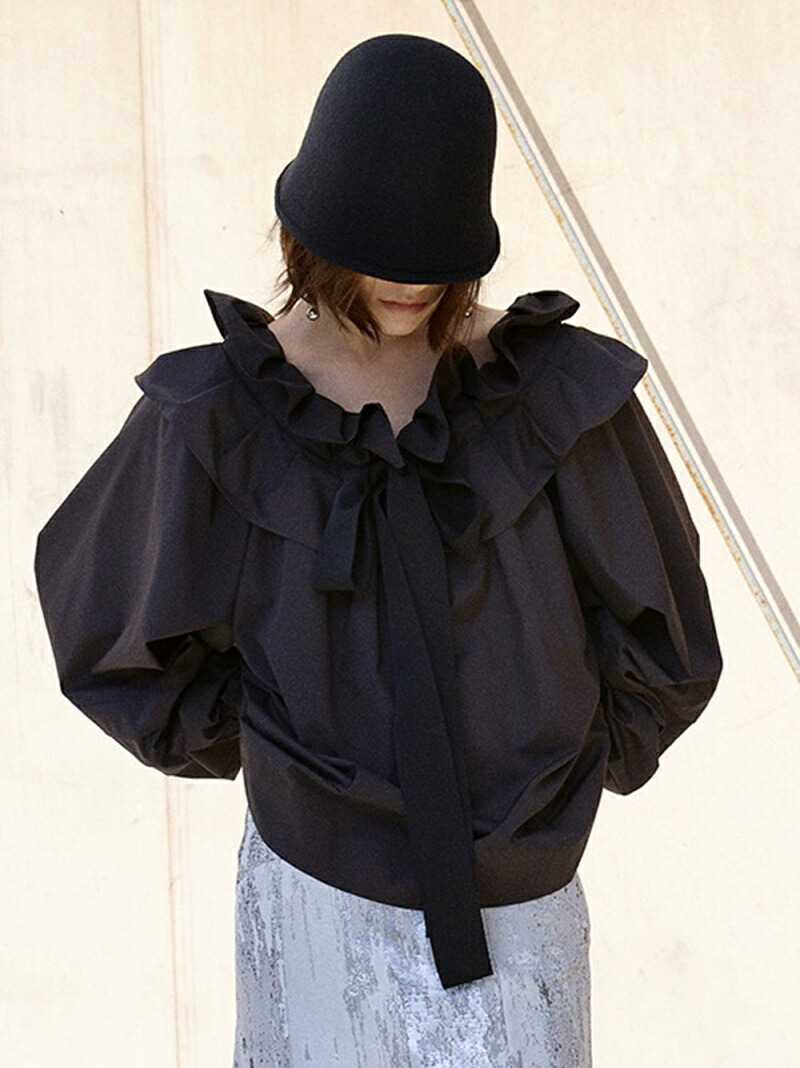 SALE／50%OFF】ラッフルカラーパフブラウス FRAY I.D フレイ 