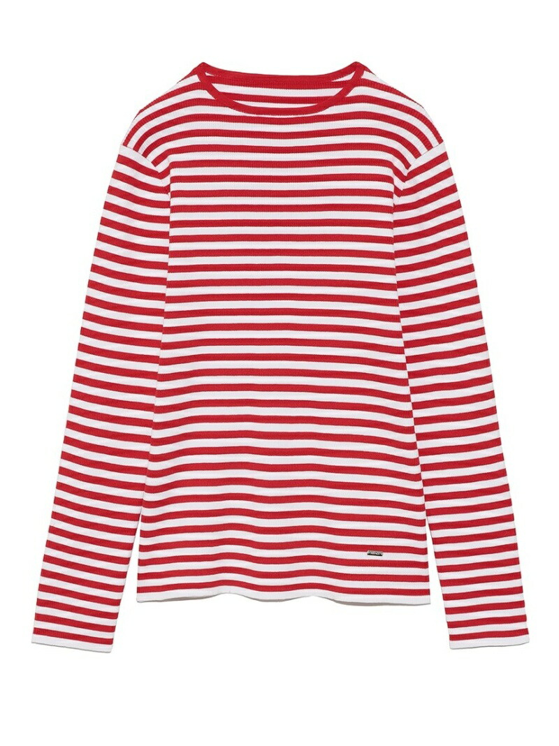 ボーダーリブニットトップス Mila Owen ニット ミラオーウェン ニットその他