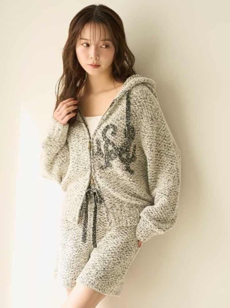 【SALE／50%OFF】ローゲージパーカー SNIDEL HOME スナイデルホーム トップス パーカー・フーディー ピンク ホワイト【RBA_E】【送料無料】[ Fashion]