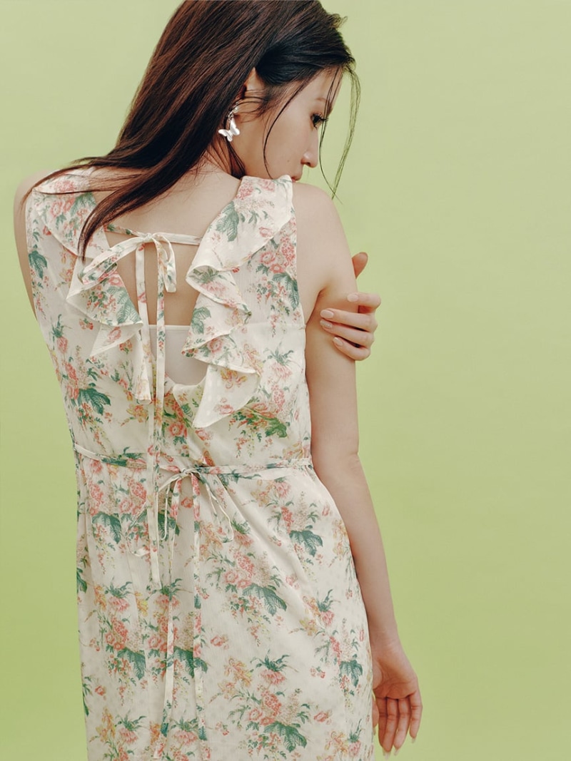 【LILY BROWN&times;ANNA SUI】フラワープリントワンピース LILY BROWN リリーブラウン ワンピース・ドレス ワンピース ブラウン ブラック ネイビー【送料無料】[ Fashion]｜USAGISTORE USAGIONLINE公式ストア