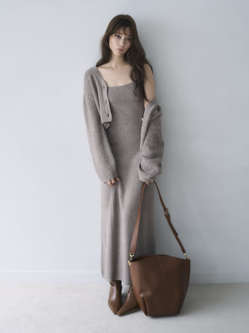 SALE／50%OFF】カーディガンセットニットキャミソールワンピース FRAY