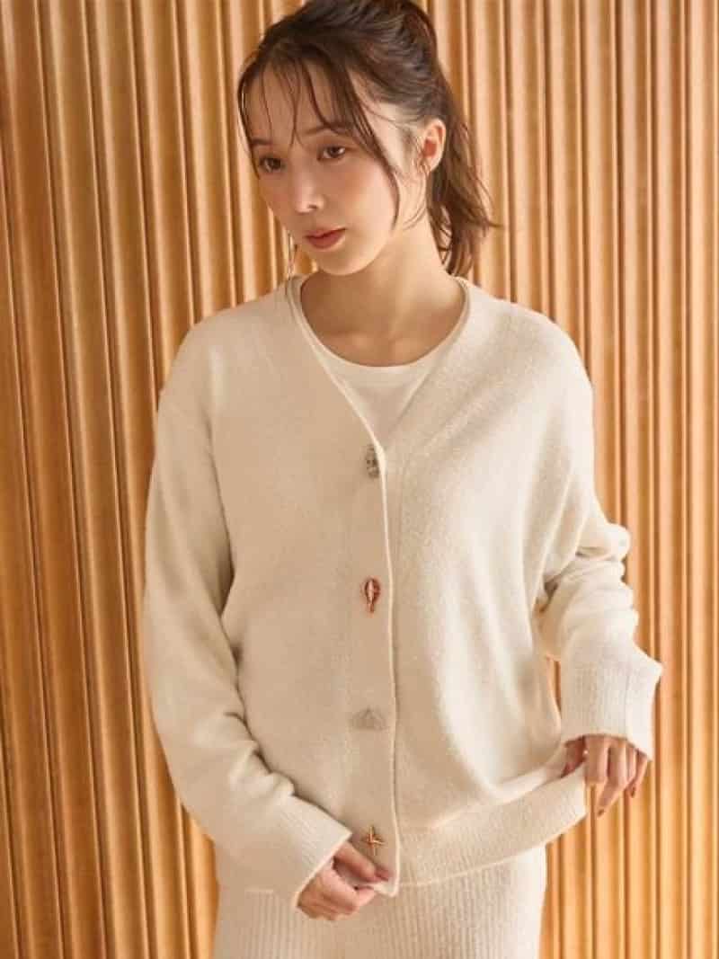 カルーセル釦カーディガン SNIDEL HOME スナイデルホーム トップス カーディガン ピンク【送料無料】[ Fashion]