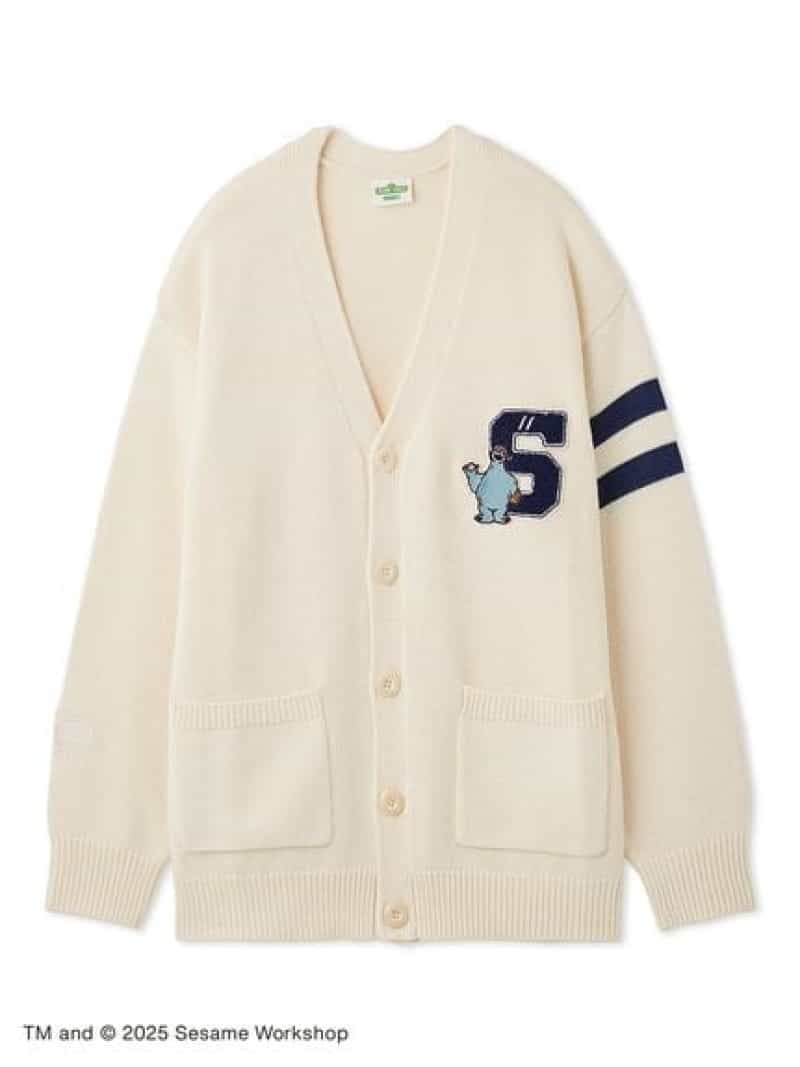 【SALE／40%OFF】【SESAME STREET MONSTERS】【UNISEX】レタード ニットカーディガン SESAME STREET MARKET セサミストリートマーケット トップス その他のトップス ネイビー グリーン【RBA_E】【送料無料】[ Fashion]