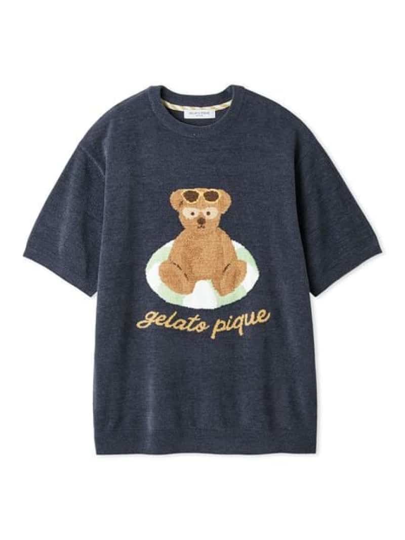 【HOMME】 サマーベアジャガードプルオーバー gelato pique ジェラートピケ トップス カットソー・ティーシャツ 米国海軍【貨物輸送無料】[ Fashion] Tシャツ・カットソー-トップス-メンズファッション