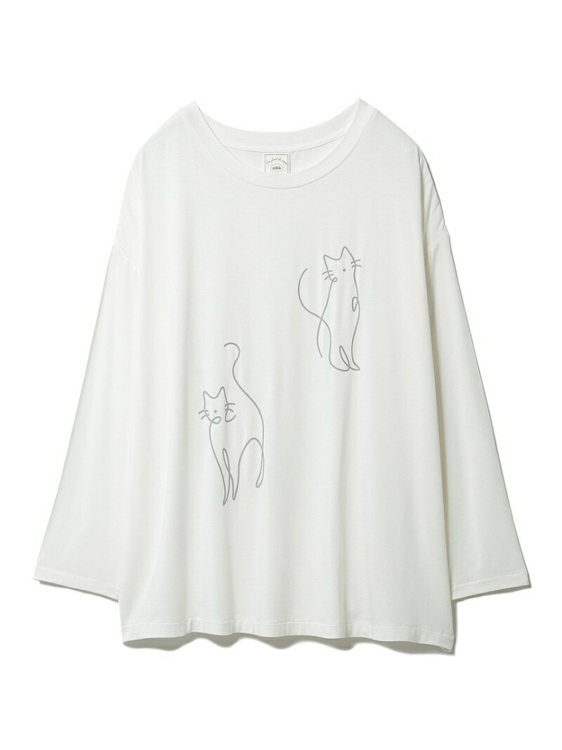ラインアートキャットモチーフトップス Gelato Pique ジェラートピケ アンダーウェア 夜半御召し物 部屋ウェア トップス ホワイト 貨物輸送無料 Rakuten Fashion Gelato Pique レディース インナー ナイトウェア ジェラートピケ Pasadenasportsnow Com