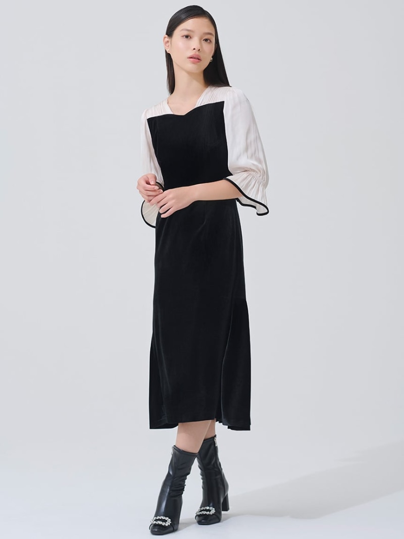 ベロアマーメイドワンピース CELFORD セルフォード ワンピース・ドレス ドレス ブラック【送料無料】[ Fashion]