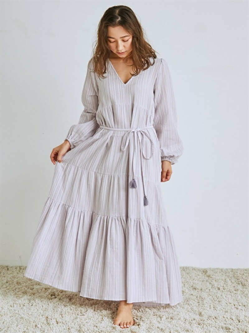 オープニング大放出セール Snidel Home オーガニックコットンwガーゼワンピース ワイン メーカー包装済 Kotsadoroiladas Gr