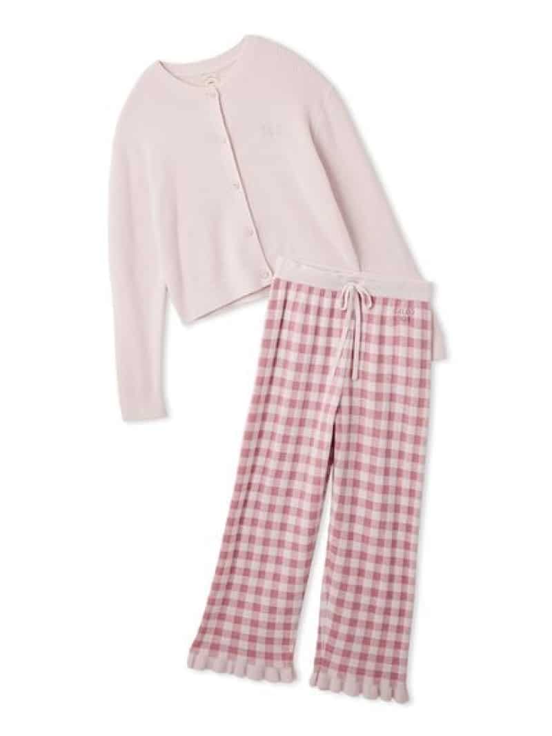 【SALE／30%OFF】リブカーディガン&チェックロングパンツセット gelato pique ジェラートピケ インナー・ルームウェア その他のインナー・ルームウェア ピンク ネイビー【RBA_E】【送料無料】[ Fashion]｜USAGISTORE USAGIONLINE公式ストア