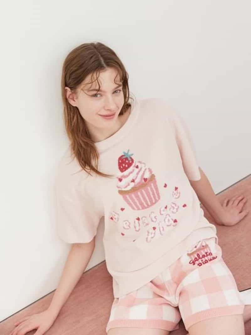 エアリーモコモチーフジャガードプルオーバー gelato pique ジェラートピケ インナー・ルームウェア その他のインナー・ルームウェア ピンク【送料無料】[ Fashion]