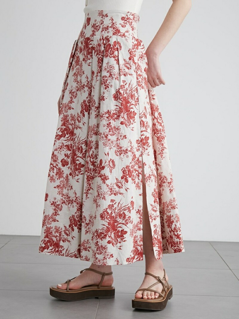 フラワージュイパターンロングスカート Lily Brown リリーブラウン