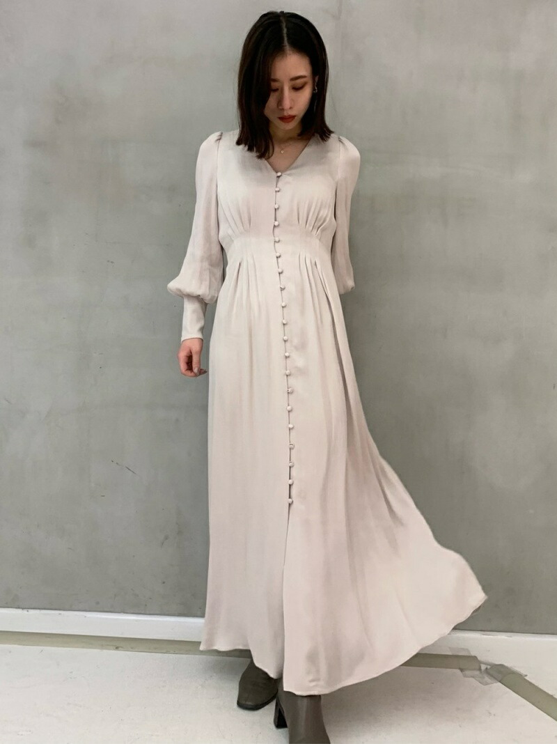 楽天市場 サテンタックワンピース Fray I D フレイ アイディー ワンピース ロングワンピース マキシワンピース ホワイト ブラウン ブルー 送料無料 Rakuten Fashion Usagistore Usagionline公式ストア