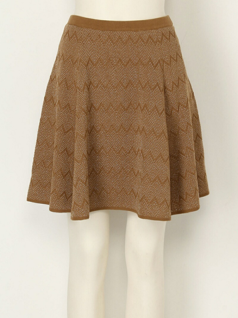柄編みニットスカート Lily スカート Brown リリーブラウン