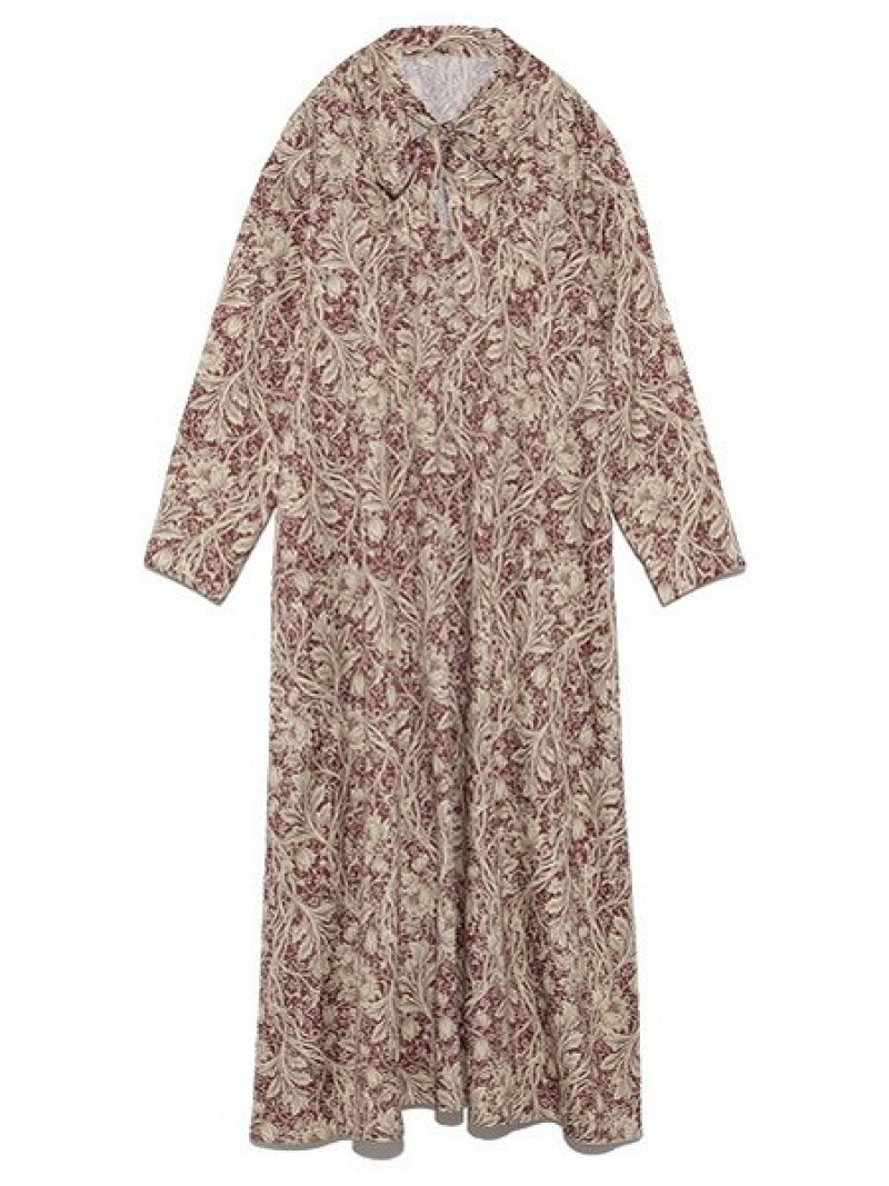 正規通販 ワンピース リリーブラウン Brown Lily Fashion Sale 45 Off ツートン植物柄ボウタイワンピース Rakuten ワンピースその他 グレー Rba E 送料無料 グリーン ブラウン T Mamanminimaliste Com