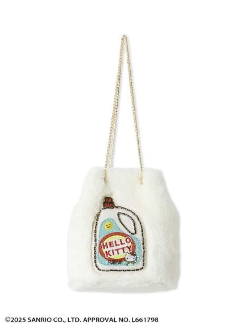 HELLO KITTYエコファーショルダーバッグ FURFUR 毛皮毛皮 御徒面子 ショルダーバッグ サクラ色【貨物輸送無料】[ Fashion]