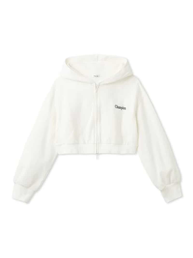 【FRAY I.D｜Champion】リバースウィーブショートフーディ FRAY I.D フレイ アイディー トップス カットソー・Tシャツ ネイビー ホワイト ピンク【送料無料】[ Fashion]