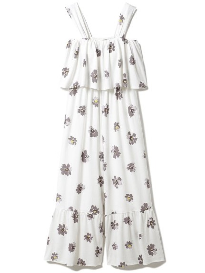 楽天市場 Rakuten Fashion ペイントフラワーオールインワン Gelato Pique ジェラートピケ ワンピース ワンピースその他 グレー イエロー 送料無料 Usagistore Usagionline公式ストア