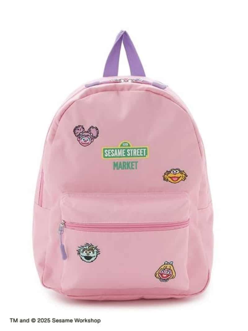 【BACK TO SCHOOL】【KIDS】キャラクターズデザイン 背嚢 SESAME STREET MARKET セサミストリート証券業界 マタニティウェア・ベビー備品 もの言う花肌付き・新生児服 サクラ色【貨物輸送無料】[ Fashion]