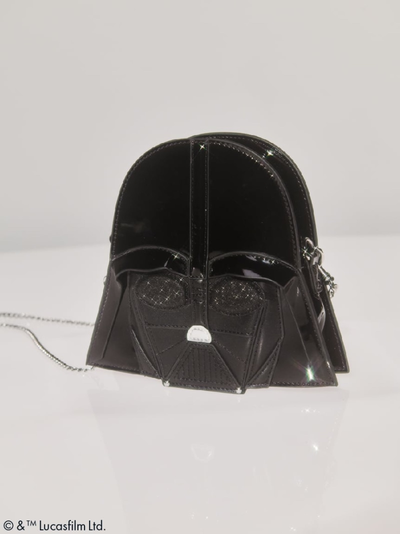 【STAR WARS(TM)】ダース・ベイダー 主題御徒面子 FURFUR 毛皮毛皮 御徒面子 ショルダーバッグ 黒いこと【貨物輸送無料】[ Fashion]