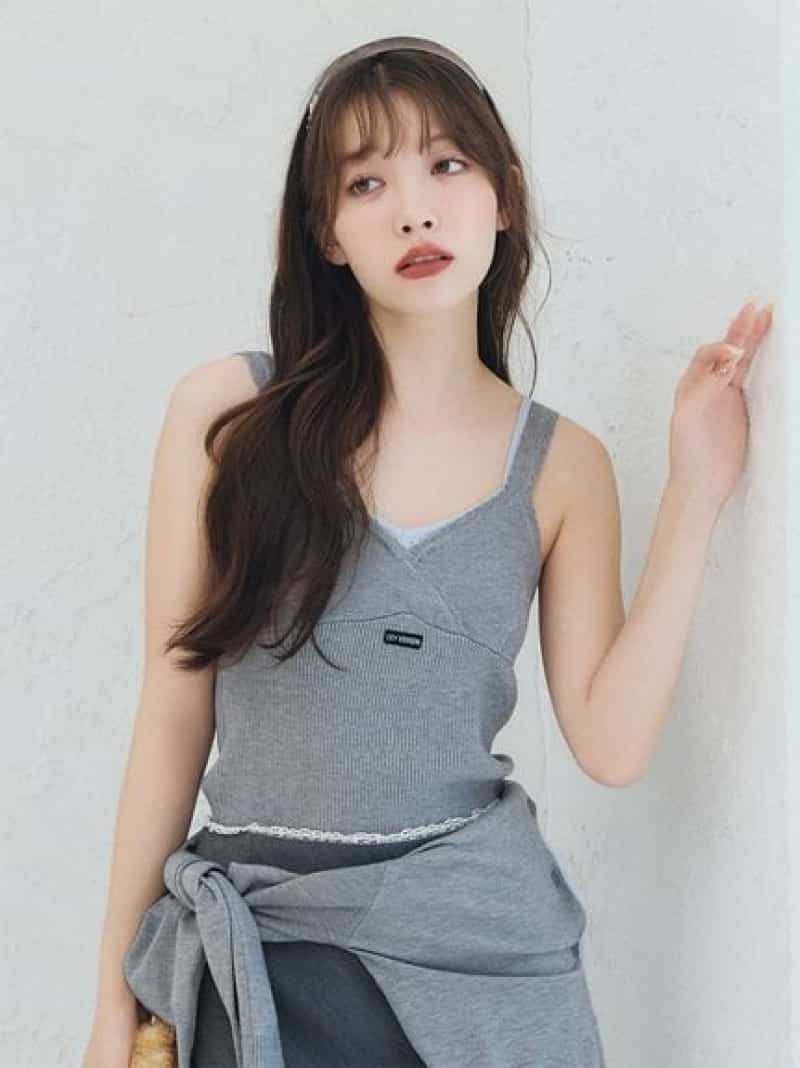 【WEB限定カラー】レイヤードニットトップス LILY BROWN リリーブラウン トップス ニット グレー ブラウン ネイビー レッド【先行予約】*【送料無料】[ Fashion]｜USAGISTORE USAGIONLINE公式ストア