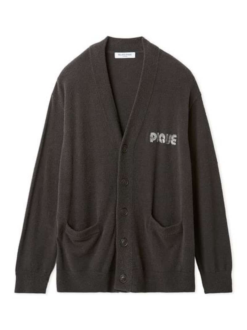 【HOMME】スムーズィーliteラインロゴカーディガン gelato pique ジェラートピケ はだ着・御部屋御召しもの 余分の物のはだ着・御部屋御召しもの サクラ色【貨物輸送無料】[ Fashion]