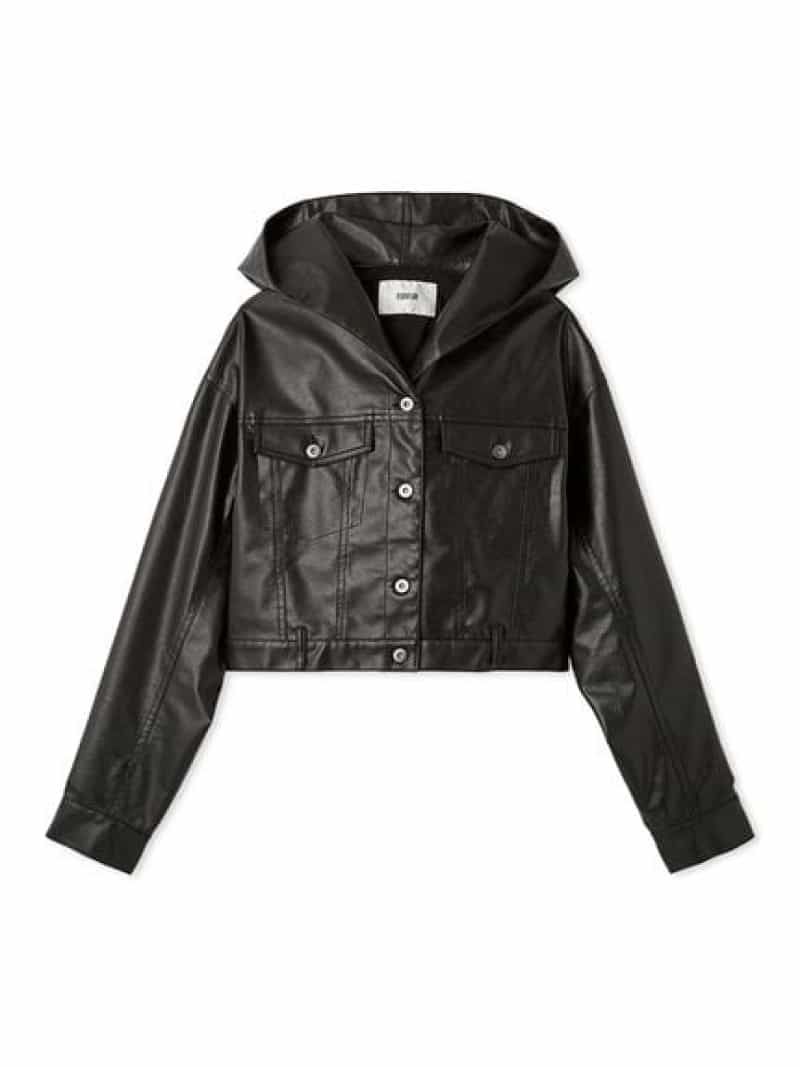 マルチマテリアルフードブルゾン FURFUR ファーファー ジャケット・アウター その他のジャケット・アウター ブラック【送料無料】[ Fashion]