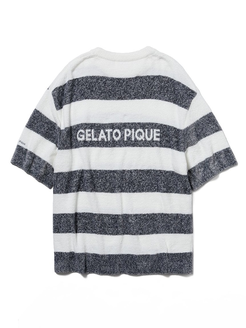 Gelato Pique Homme スムーズィー メランジ2境界ティーシャツ Gelato Pique ジェラートピケ カットソー 汗水 青 ネービーブルー 貨物輸送無料 Rakuten Fashion Hibiscusfunerals Co Nz