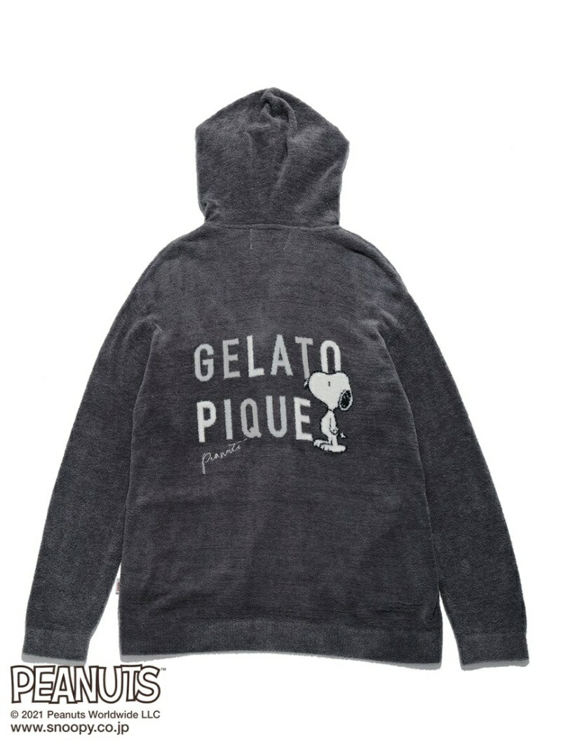 Peanuts Homme ロゴジャガードパーカ Gelato Pique ジェラートピケ カットソー パーカー グレー ブラウン 送料無料 Rakuten Fashion Boundarycapital Com