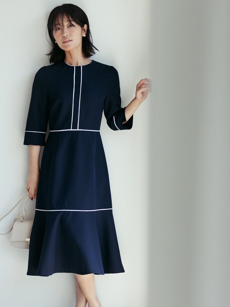 SALE／50%OFF】レースラインWクロスワンピース CELFORD セル