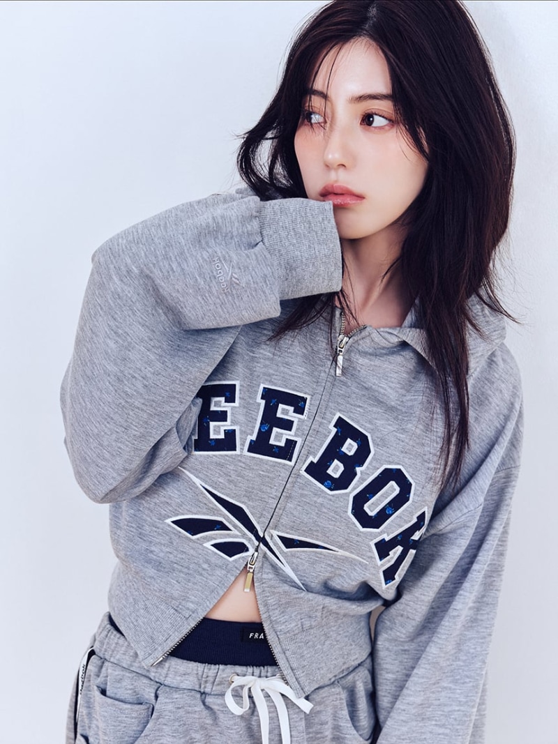 【Reebok×FRAY I.D】ロゴショートフーディー FRAY I.D フレイ アイディー トップス スウェット・トレーナー 薄墨色 米国海軍【貨物輸送無料】[ Fashion]