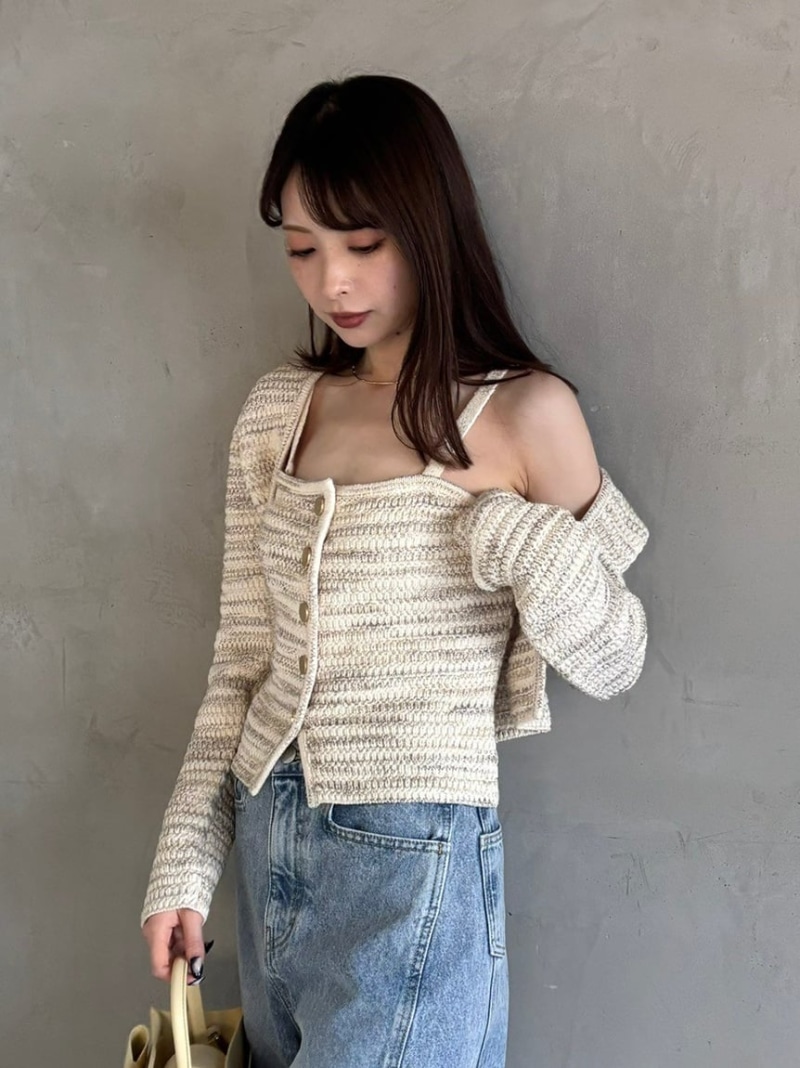 フレイアイディー リボンディテールオフショルニット FRAY I.D｜リボンディテールオフショルニット | Rakuten Fashion