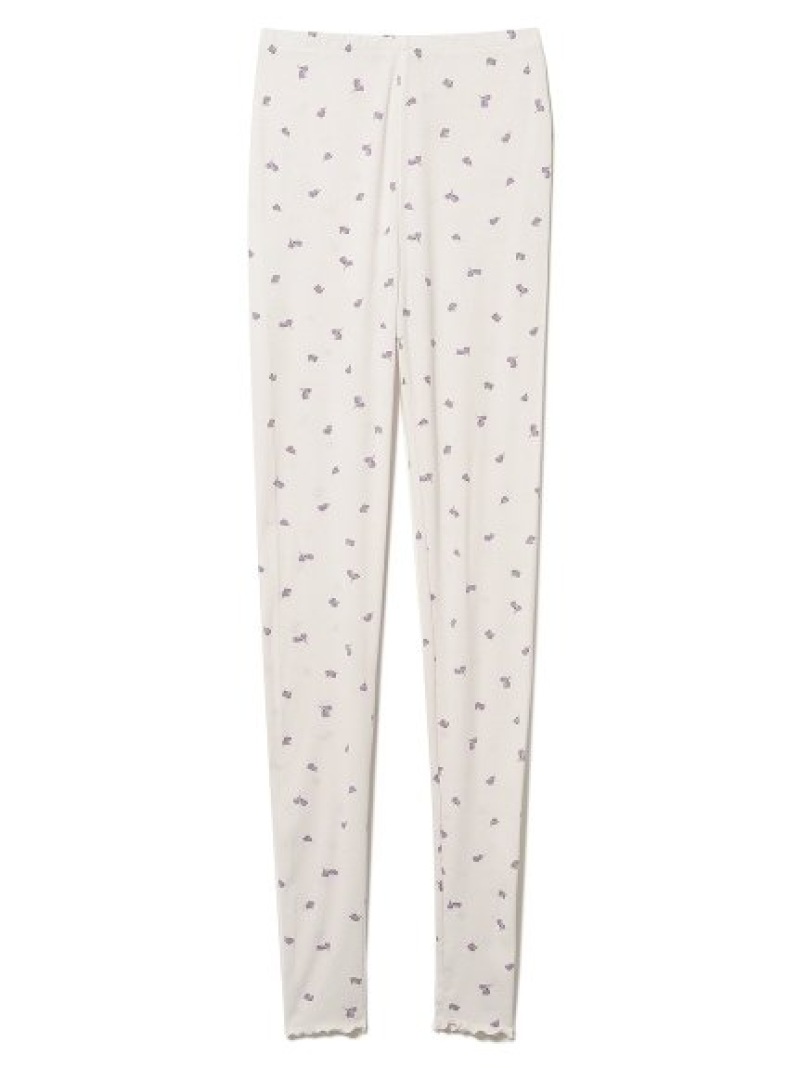 小花モチーフテレコレギンス Gelato ジェラートピケ ナイトウェア インナー Pique