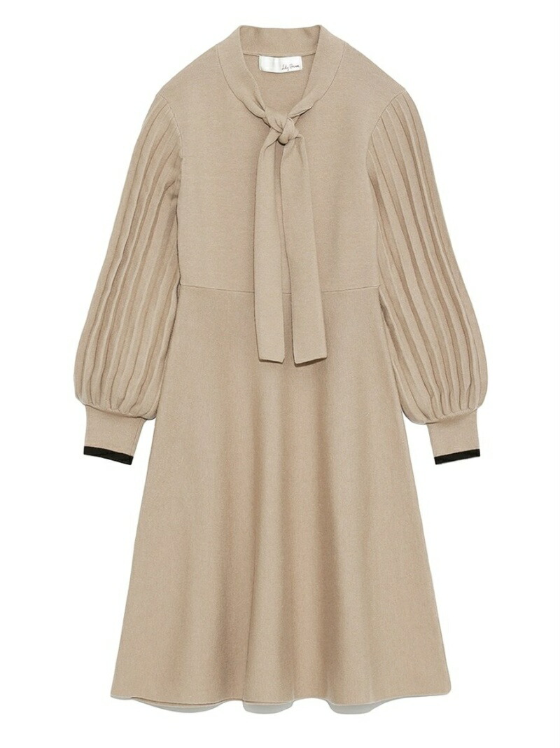 時間指定不可 ボウタイニットワンピース Lily Brown リリーブラウン ワンピース ニットワンピース ホワイト レッド Rakuten Fashion 最適な材料 Timesofbahrain Com