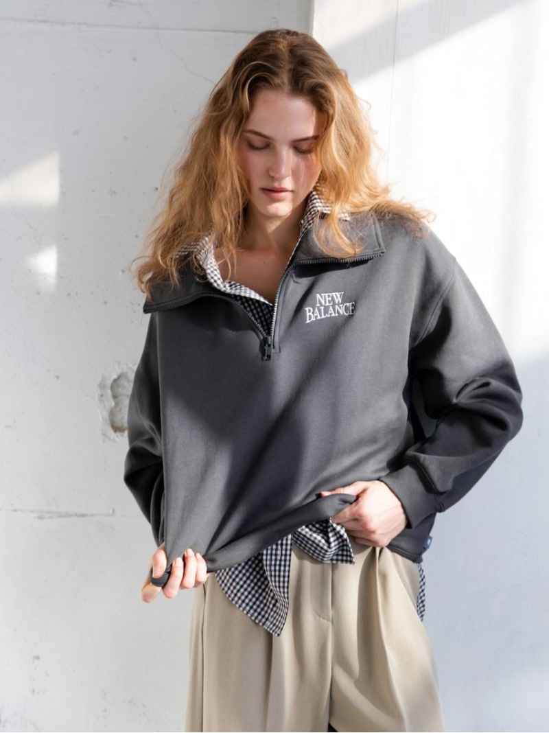 【New Balance for emmi】Track side フリースハーフジップ emmi エミ トップス パーカー・フーディー【送料無料】[ Fashion]