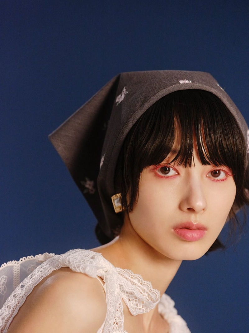 【LILY BROWN×KEITA MARUYAMA】エンブロイダリートライアングルスカーフ LILY BROWN リリーブラウン ファッション雑貨 スカーフ・バンダナ グレー ネイビー【送料無料】[ Fashion]