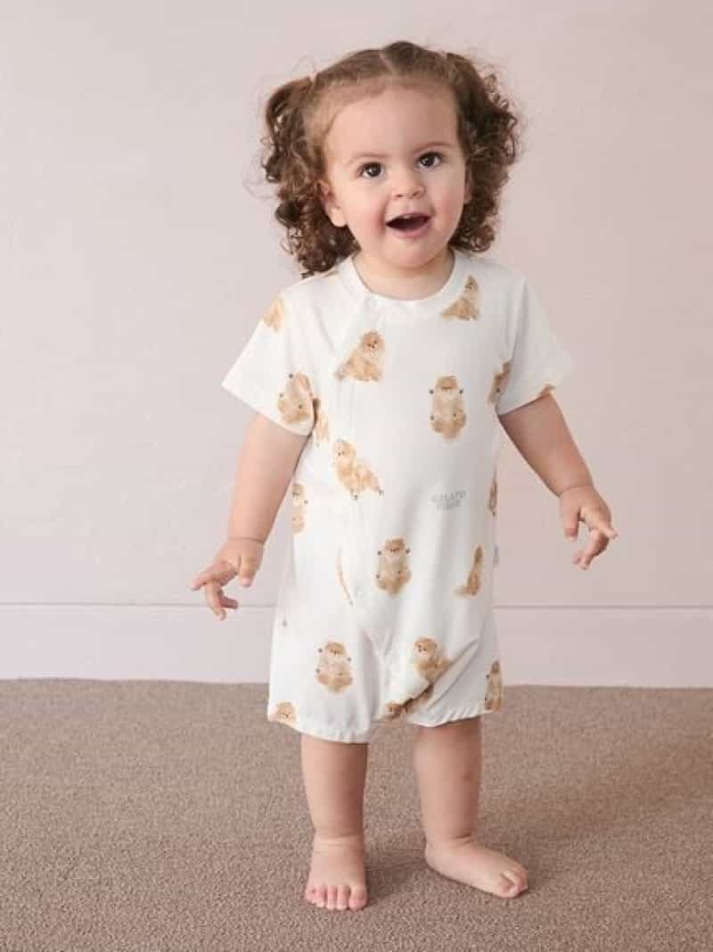 【BABY】ドッグ柄ロンパース gelato pique ジェラートピケ マタニティウェア・ベビー用品 ロンパース・カバーオール【送料無料】[ Fashion]