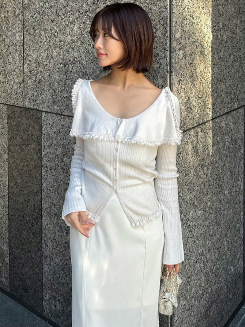 楽天市場】ペプラムアシメニットプルオーバー SNIDEL スナイデル