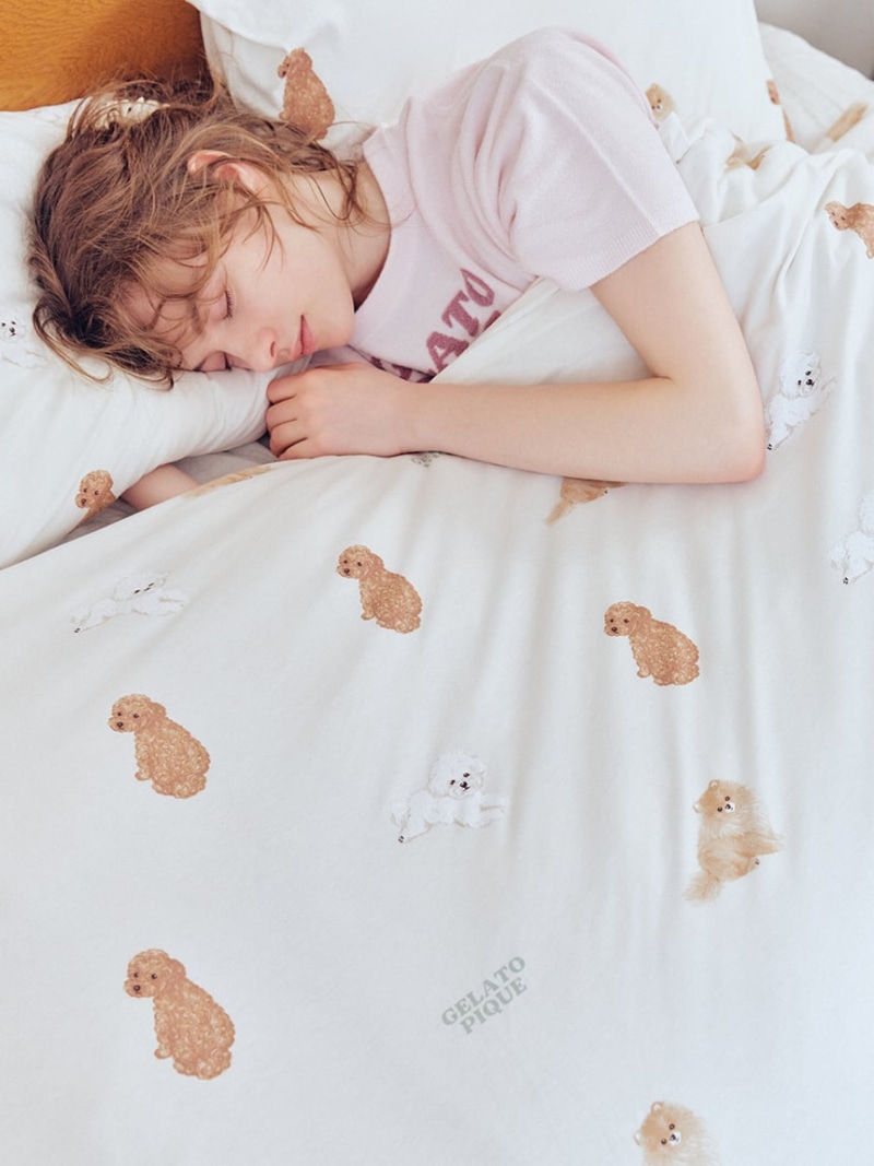【Sleep】DOG柄プリント寝具2点セット(セミダブル) gelato pique Sleep ジェラートピケ インテリア・生活雑貨 その他のインテリア・生活雑貨【送料無料】[ Fashion]